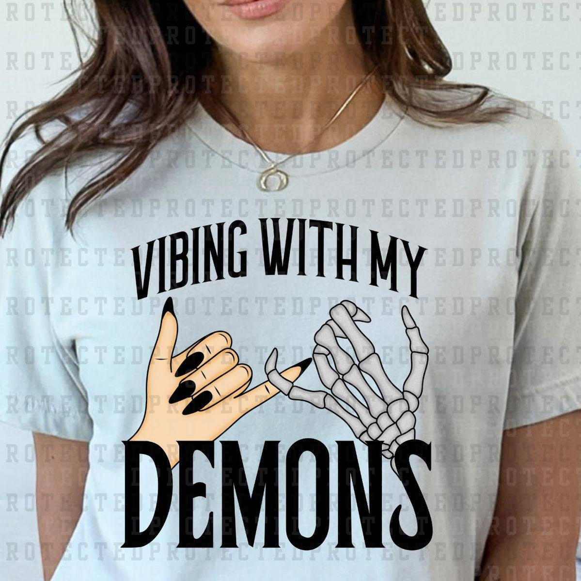 VIBING WITH MY DEMONS - DTF TRANSFER