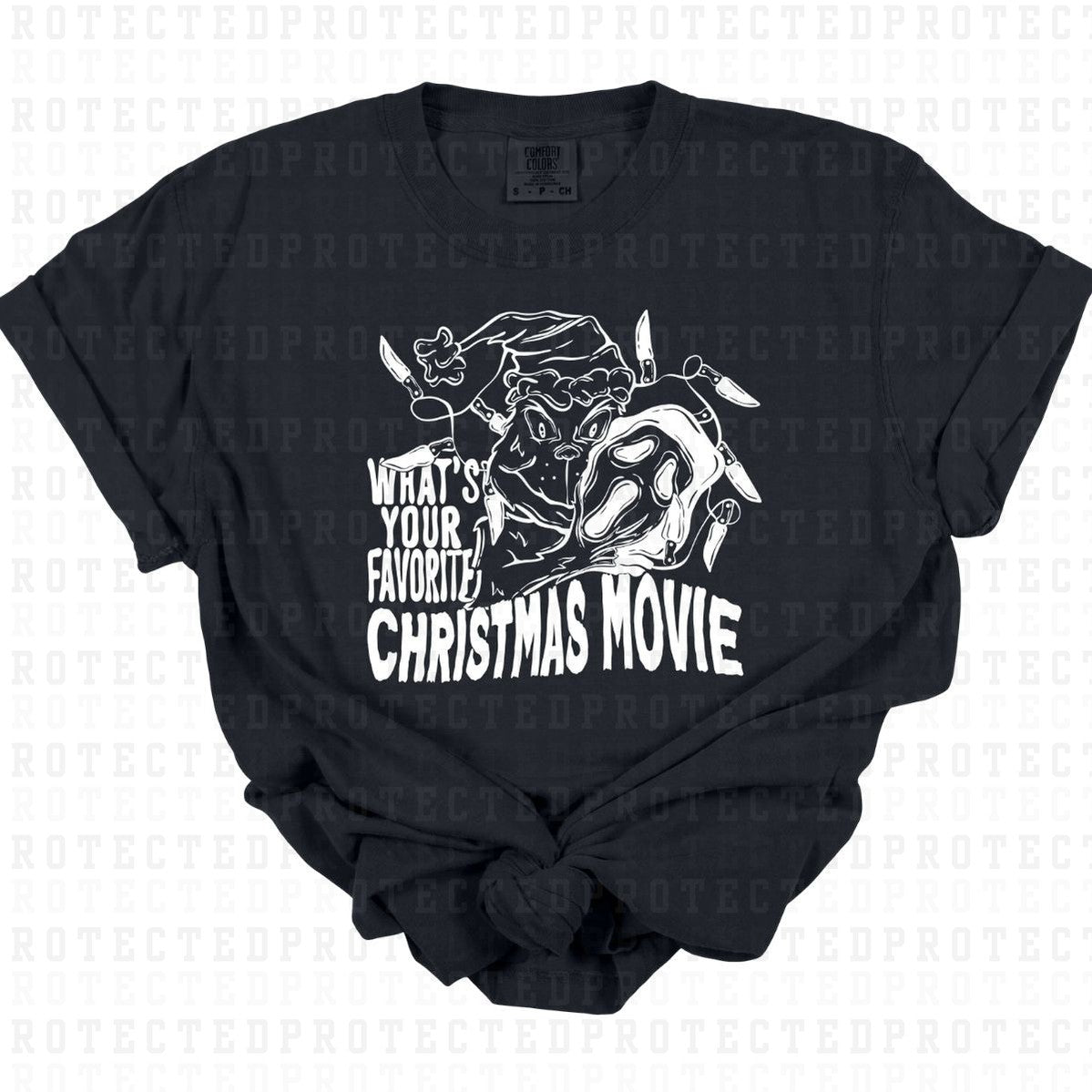 WHATS YOUR FAVORITE CHRISTMAS MOVIE *SINGLE COLOR* - DTF TRANSFER