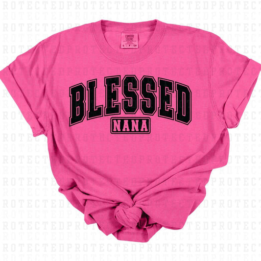 BLESSED NANA *BLACK - SINGLE COLOR* - DTF TRANSFER