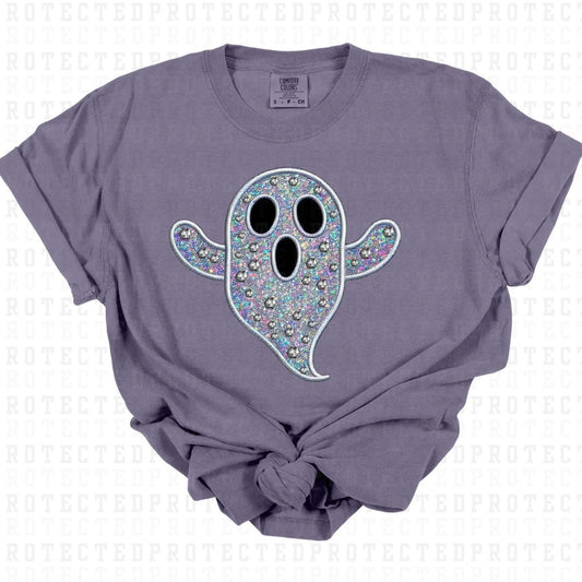 GHOST *FAUX RHINESTONES/FAUX EMBROIDERY* - DTF TRANSFER