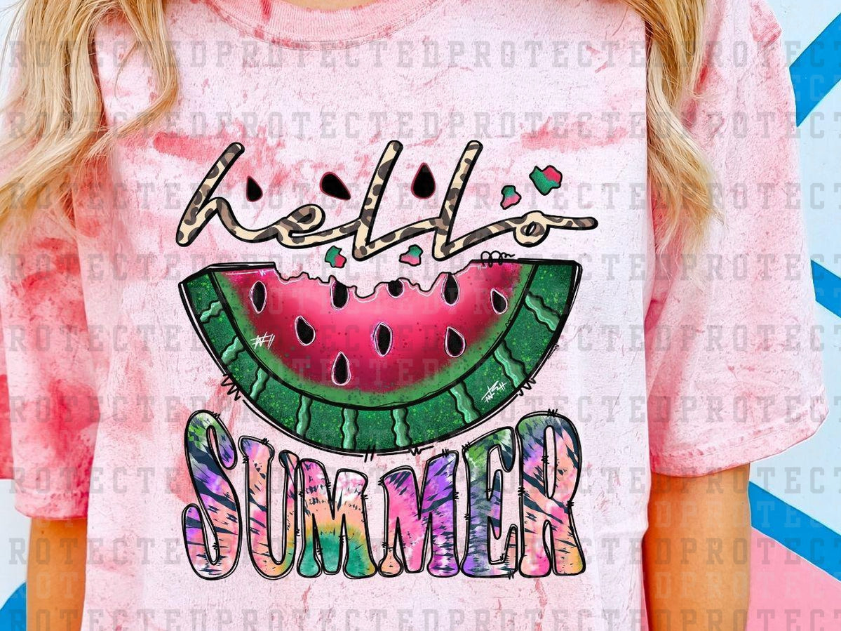 HELLO SUMMER - WATERMELON - LEOPARD HELLO - TIEDYE SUMMER - DTF TRANSFERS