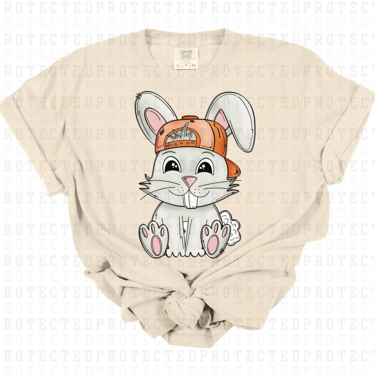 BUNNY W/ BALL CAP - DTF TRANSFER