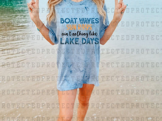 BOAT WAVES SUN RAYS AIN'T NOTHING LIKE LAKE DAYS - DTF TRANSFERS