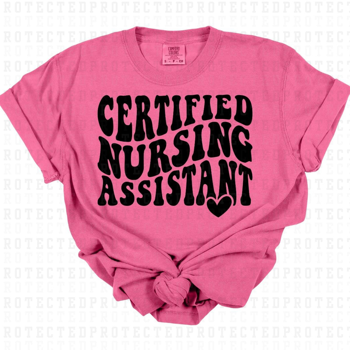 CERTIFIED NURSING ASSISTANT *BLACK TEXT - SINGLE COLOR* - DTF TRANSFER