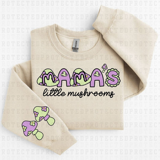 MAMAS LITTLE MUSHROOMS *SLEEVE COMES IN 4"* (FULL FRONT+1 SLEEVE) - DTF TRANSFER