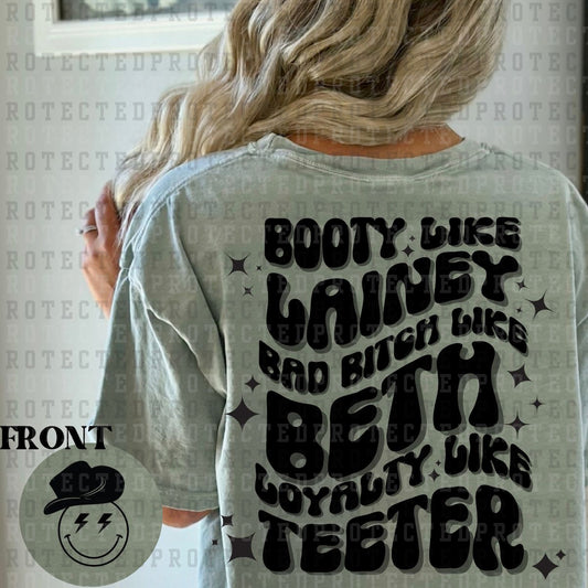 LAINEY BETH TEETER (SINGLE COLOR/POCKET+BACK) - DTF TRANSFER