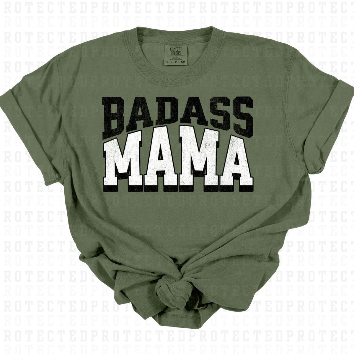 BAD ASS MAMA *BLACK/WHITE* - DTF TRANSFER