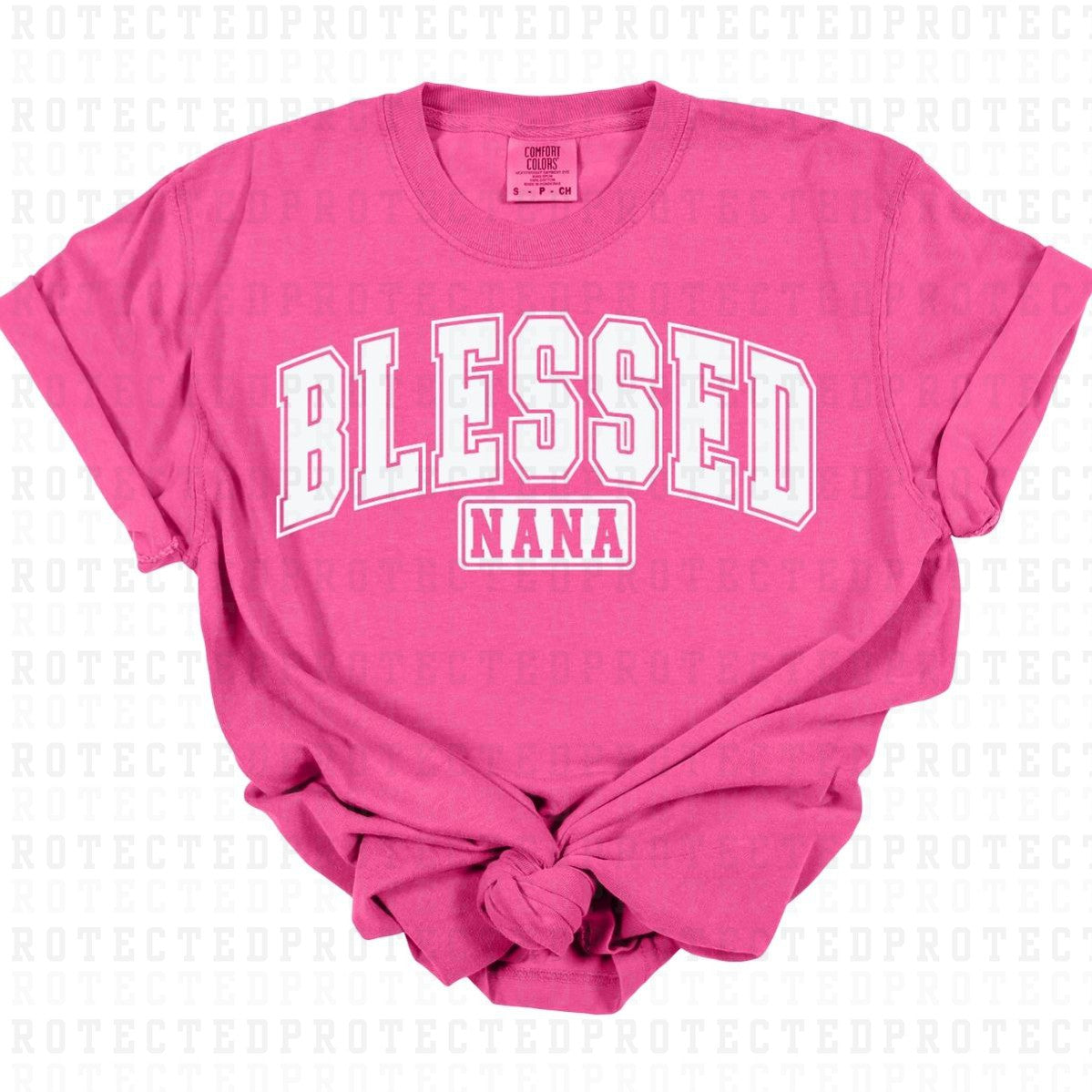 BLESSED NANA *WHITE - SINGLE COLOR* - DTF TRANSFER