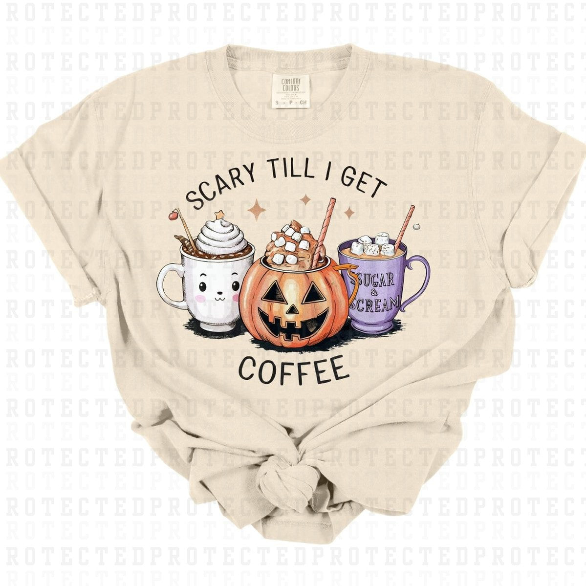 SCARY TIL I GET COFFEE - DTF TRANSFER