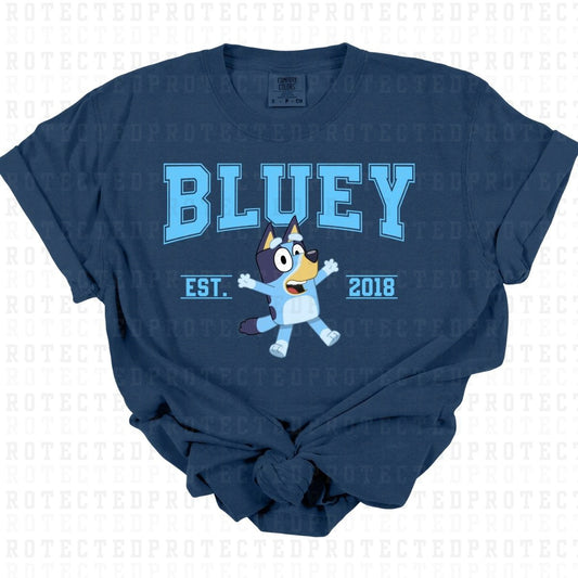 BLUE DOG EST 2018 - DTF TRANSFER