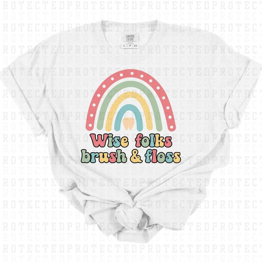 WISE FOLKS BRUSH & FLOSS - DTF TRANSFER