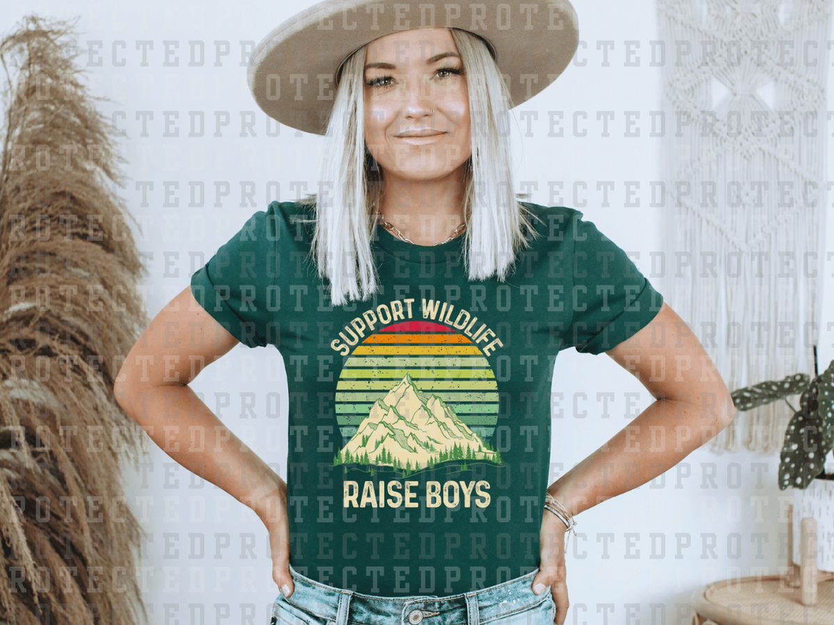 SUPPORT WILDLIFE RAISE BOYS - DTF TRANSFER - KAI RAE TRANSFERS