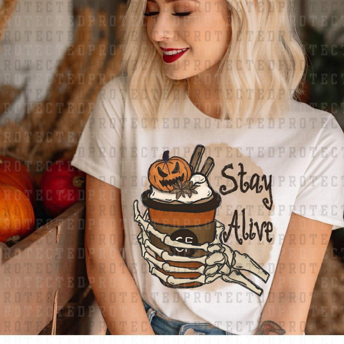 STAY ALIVE COFFEE - DTF TRANSFER