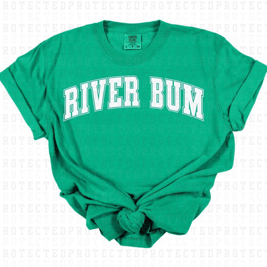 RIVER BUM *WHITE - SINGLE COLOR* - DTF TRANSFER