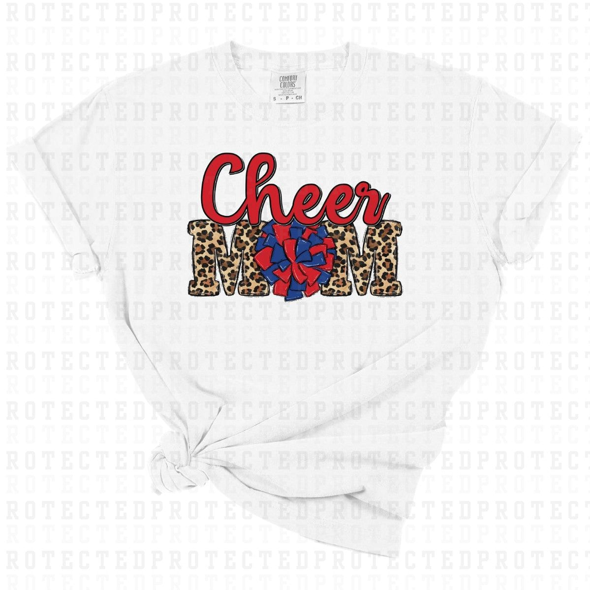 CHEER MOM *RED & BLUE* - DTF TRANSFER