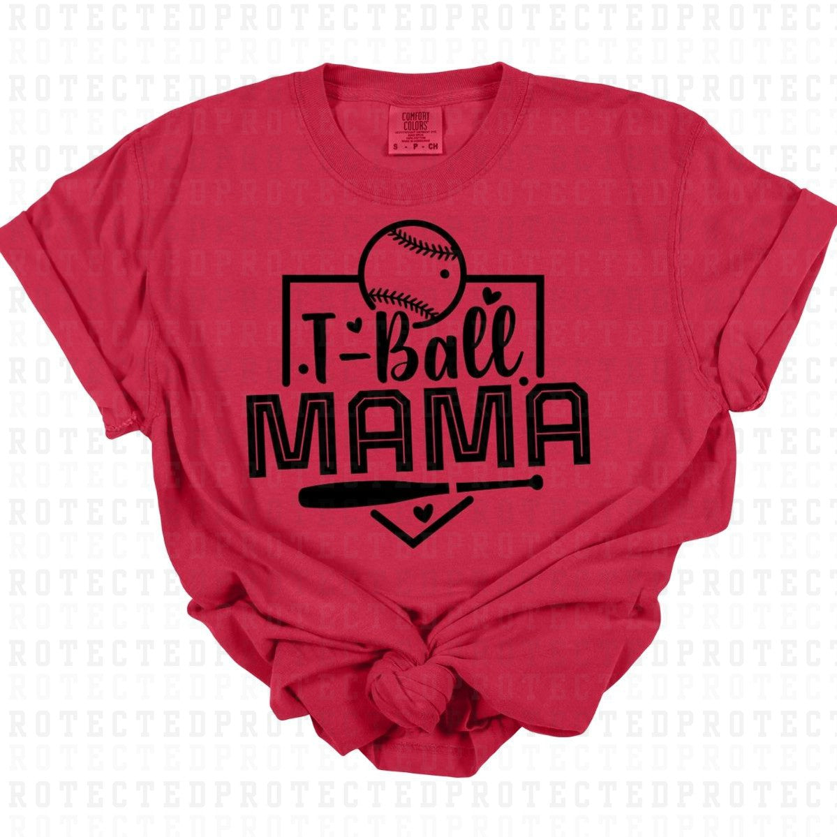 T-BALL MAMA *BLACK - SINGLE COLOR* - DTF TRANSFER