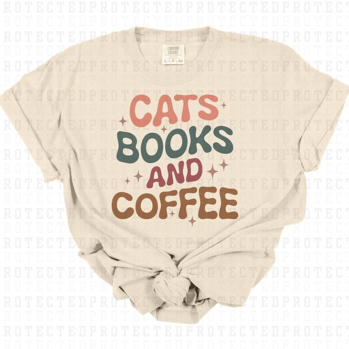 CATS BOOKS COFFEE - DTF TRANSFER