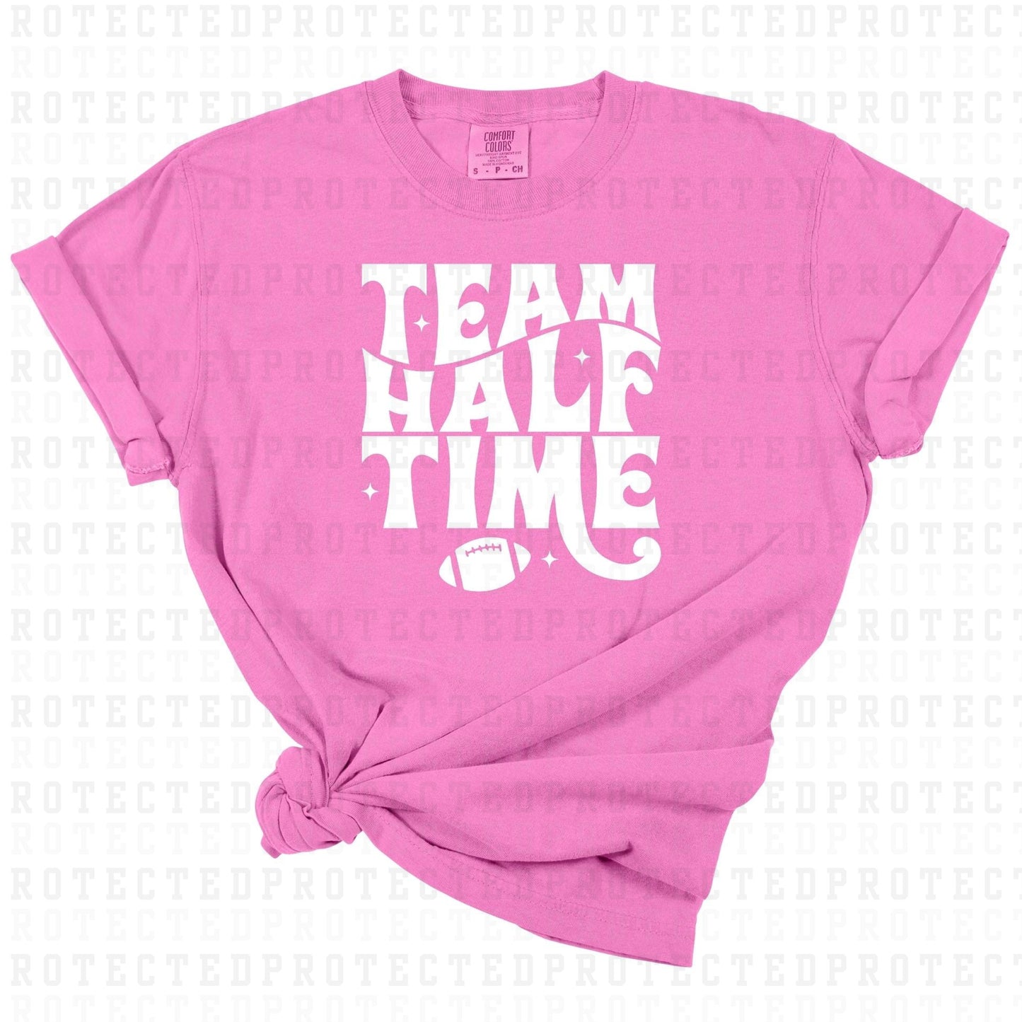 TEAM HALF TIME *WHITE TEXT - SINGLE COLOR* - DTF TRANSFER