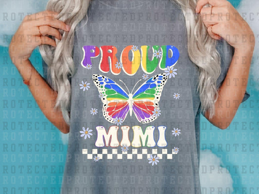 PROUD MIMI - PRIDE BUTTERFLY - WHITE - DTF TRANSFER