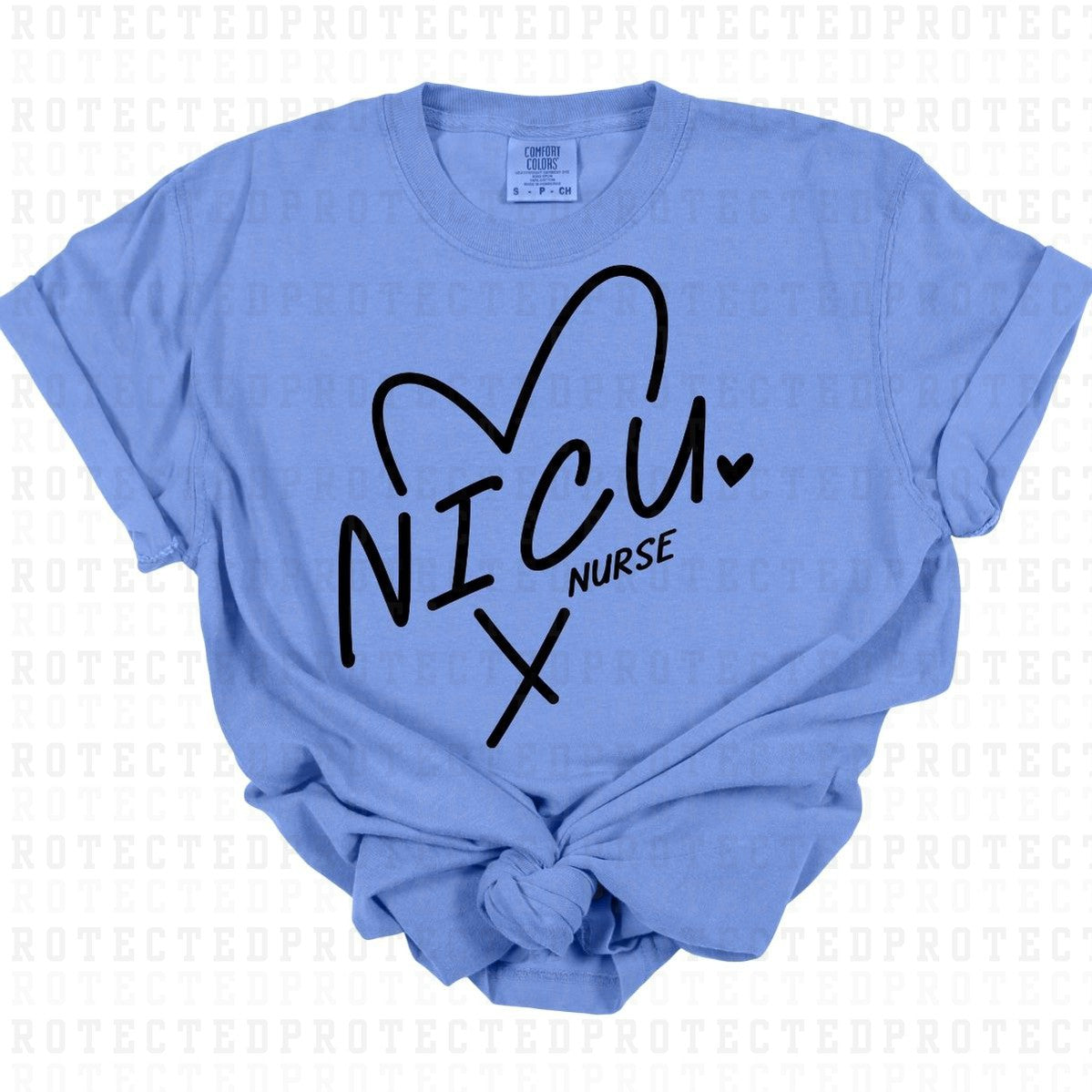 NICU NURSE *BLACK TEXT - SINGLE COLOR* - DTF TRANSFER