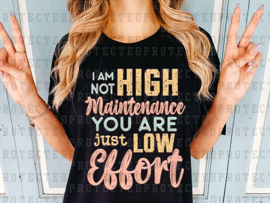 I AM NOT HIGH MAINTENANCE - DTF TRANSFER