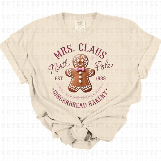 MRS CLAUS GINGERBREAD BAKERY - DTF TRANSFER