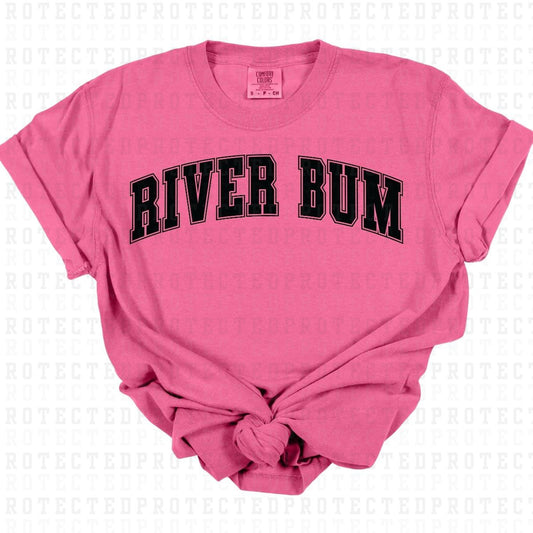 RIVER BUM *BLACK - SINGLE COLOR* - DTF TRANSFER