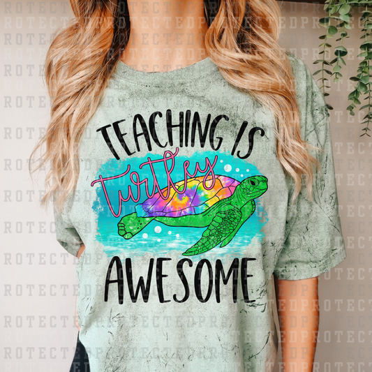 TEACHING IS TURTLEY AWESOME - DTF TRANSFER