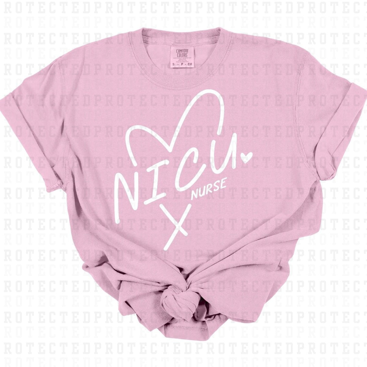 NICU NURSE *WHITE TEXT - SINGLE COLOR* - DTF TRANSFER