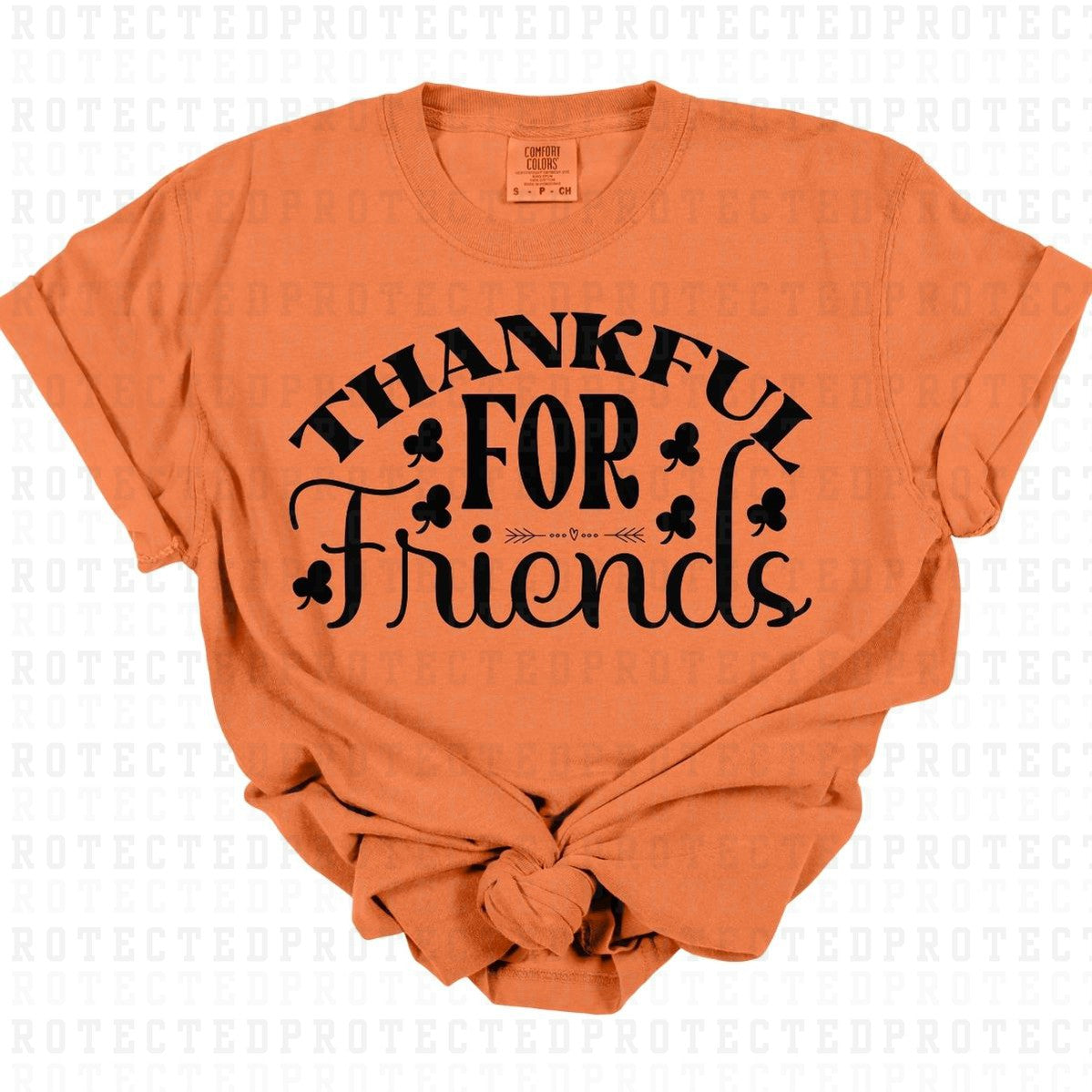 THANKFUL FOR FRIENDS *SINGLE COLOR* - DTF TRANSFER