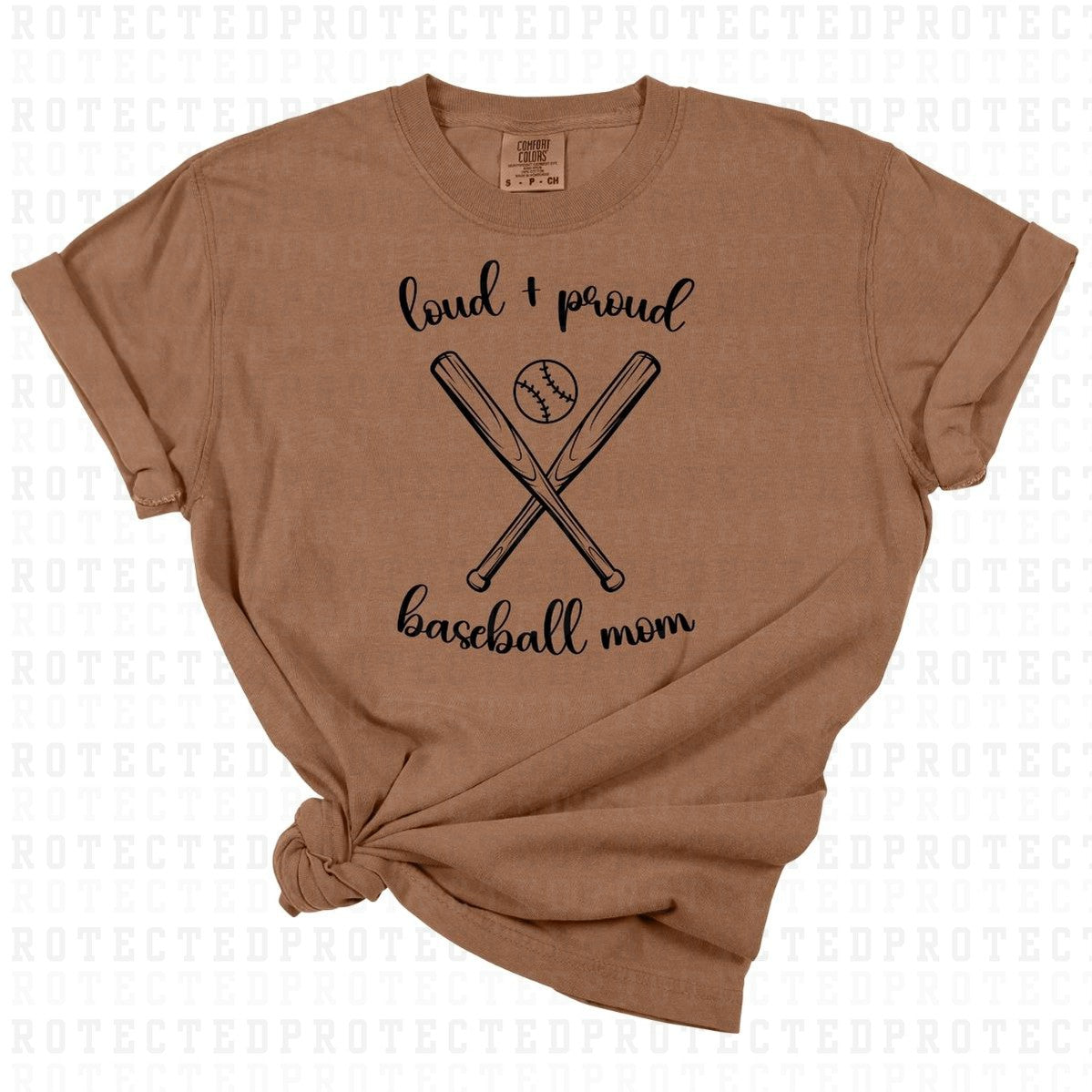 LOUD AND PROUD BASEBALL MOM *SINGLE COLOR* - DTF TRANSFER