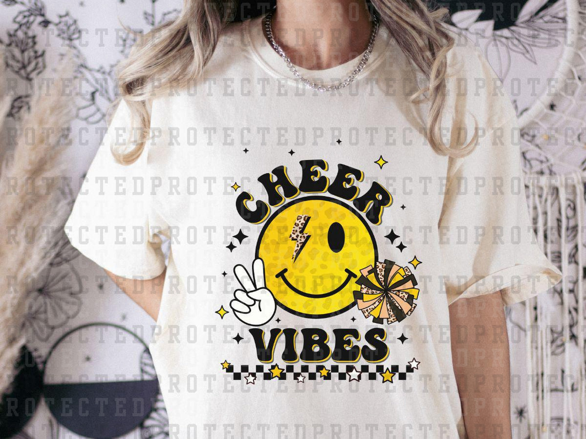 CHEER VIBES YELLOW - DTF TRANSFER