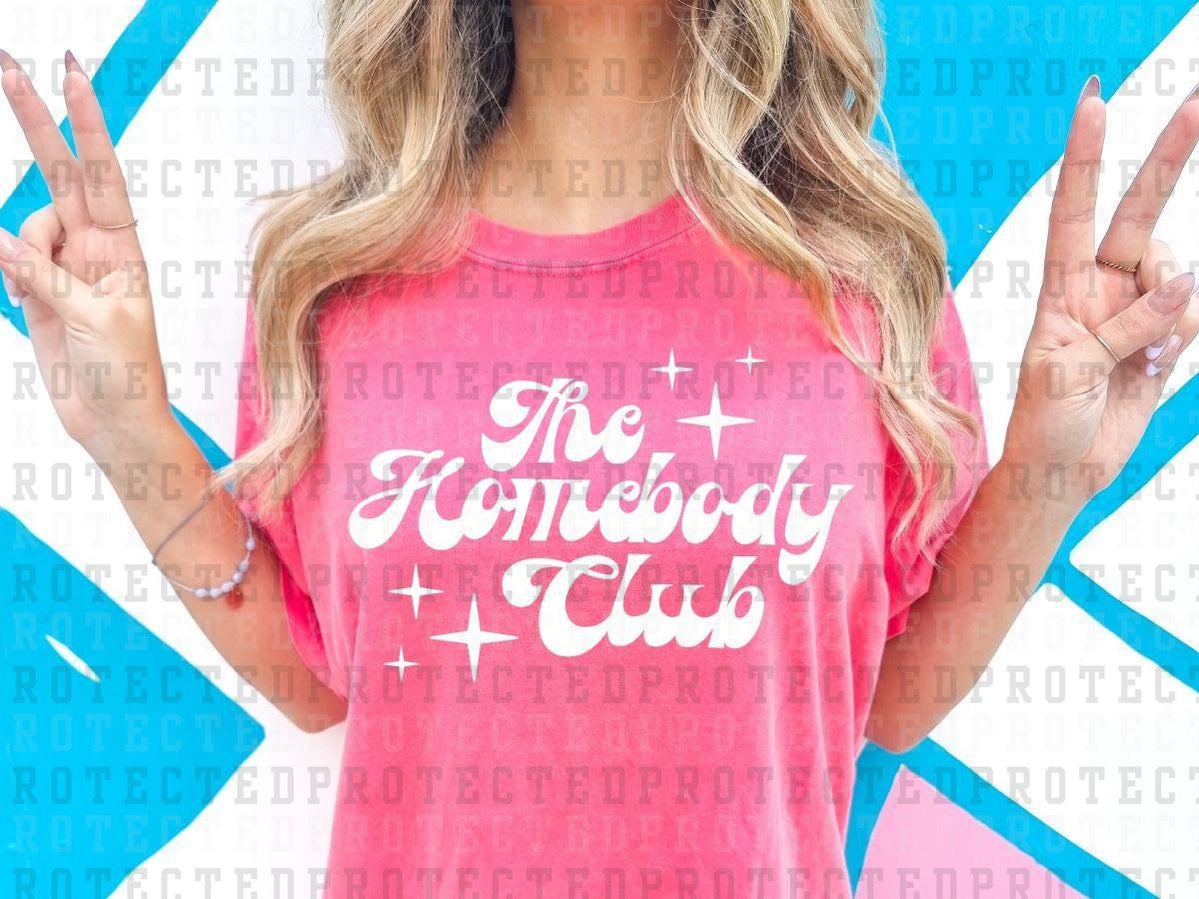 THE HOMEBODY CLUB - WHITE - DTF TRANSFER