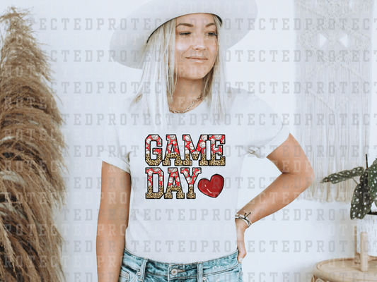 GAME DAY BASEBALL RED BACKGROUND - DTF TRANSFER - KAI RAE TRANSFERS