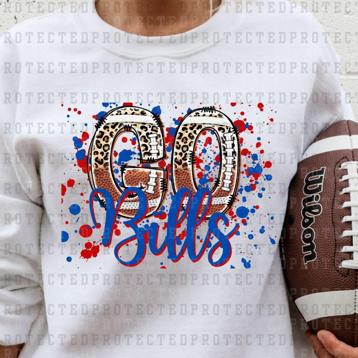 GO BILLS PAINT SPLATTER - DTF TRANSFER