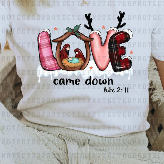 LOVE CAME DOWN LUKE 2:11 - DTF TRANSFER