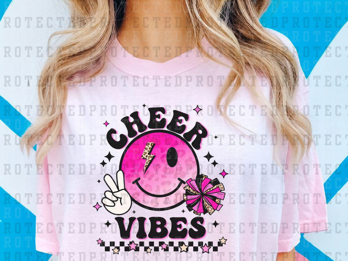 CHEER VIBES PINK - DTF TRANSFER