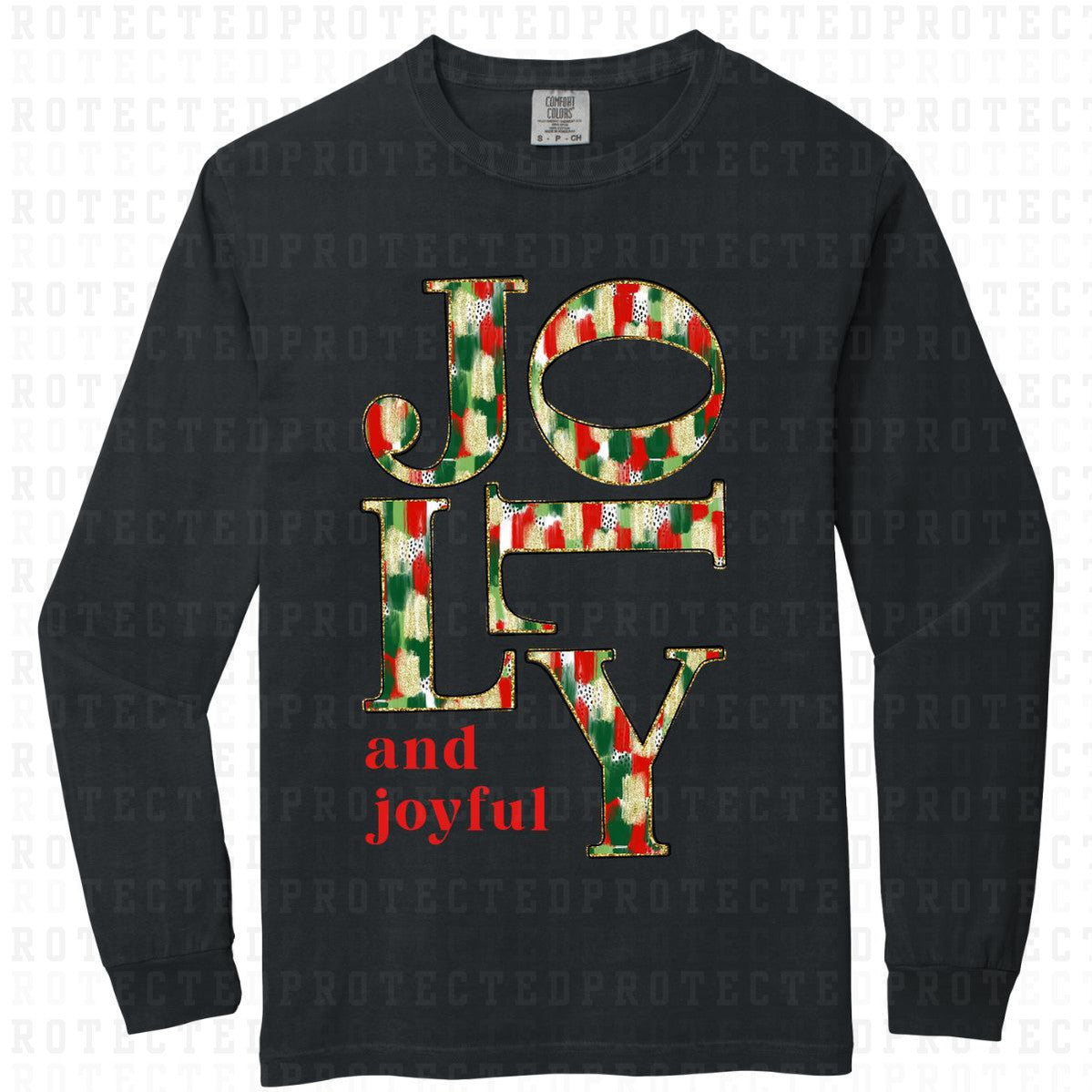 JOLLY & JOYFUL *FAUX SEQUIN* - DTF TRANSFER