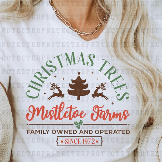 CHRISTMAS TREES MISTLETOE FARM - DTF TRANSFER