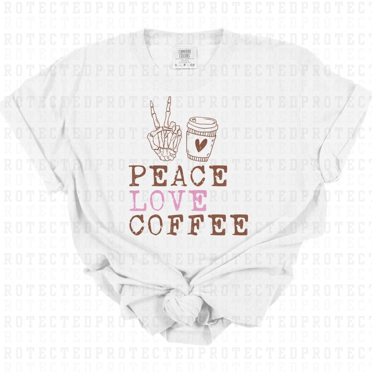 PEACE LOVE COFFEE - DTF TRANSFER