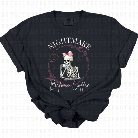 COQUETTE NIGHTMARE BEFORE COFFEE - DTF TRANSFER