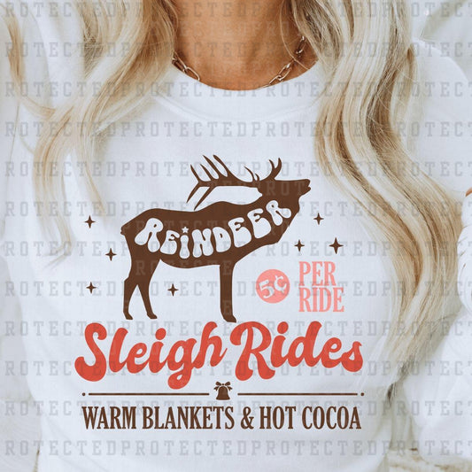 REINDEER SLEIGH RIDES - DTF TRANSFER