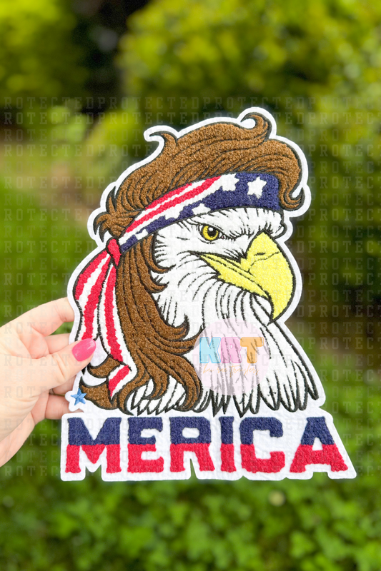 MERICA' MULLET EAGLE - CHENILLE PATCH