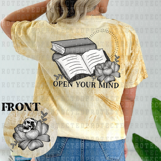 OPEN YOUR MIND (POCKET/BACK)- DTF TRANSFER