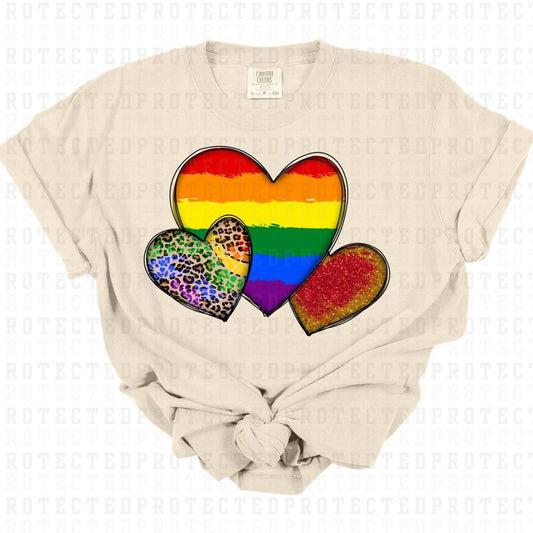 PRIDE HEARTS *FAUX SEQUIN* - DTF TRANSFER