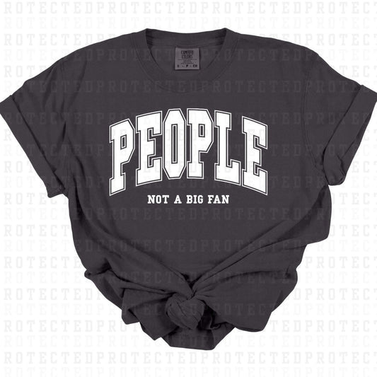 PEOPLE NOT A BIG FAN *WHITE - SINGLE COLOR* - DTF TRANSFER