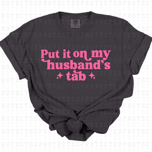 HUSBANDS TAB *SINGLE COLOR* - DTF TRANSFER