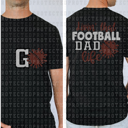 FOOTBALL DAD LIFE (POCKET/BACK) - DTF TRANSFER