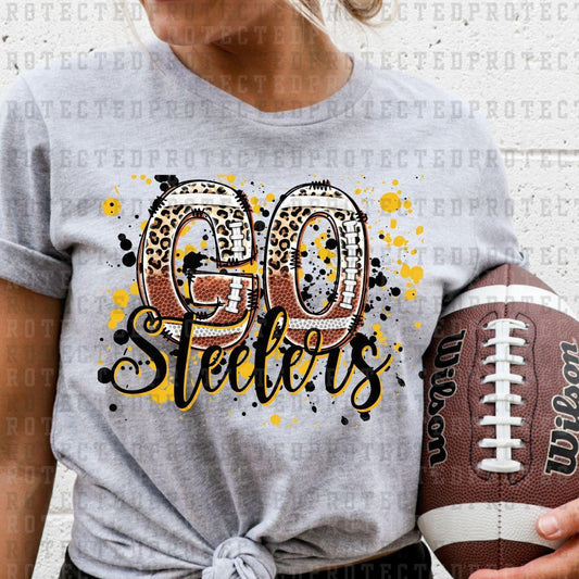 GO STEELERS PAINT SPLATTER - DTF TRANSFER