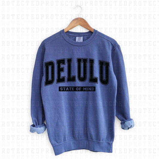 DELULU STATE OF MIND *SINGLE COLOR* - DTF TRANSFER